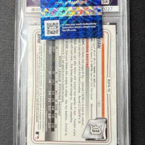 2020 Bowman Chrome Sapphire Tarik Skubal Auto PSA 10 reverse in sealed eBay Authenticity Guarantee packaging before opening