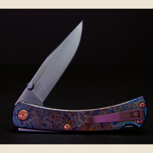 Buck 110 Slim Pro TRX Oil Slick Anodized Titanium folding knife, limited edition 1 of 50